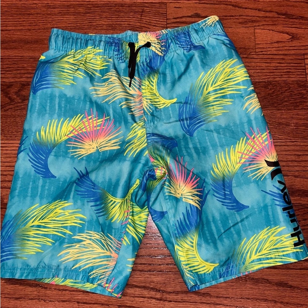 Hurley Swim Trunks Youth Large 9” inseam 26” elastic